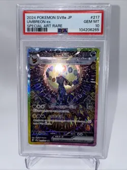 2024 POKEMON JPN SV8A-TERASTAL FEST EX SPECIAL ART RARE #217 UMBREON EX PSA 10 - Image 2
