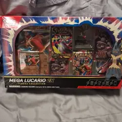 Pokemon Mega Lucario EX Figure Collection Box Promo Booster Figure TCG English - Image 1