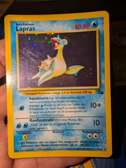 Pokemon| German | Lapras | #10/62 1999 Fossil Unlimited Holo Rare NM - Image 1