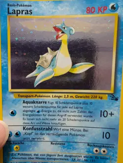 Pokemon| German | Lapras | #10/62 1999 Fossil Unlimited Holo Rare NM - Image 3