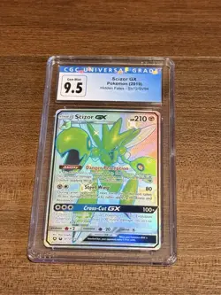 Pokemon Scizor GX SV72/SV94 Hidden Fates Shiny Vault CGC 9.5 Holo Rare - Image 1