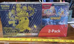 Pokemon TCG Surging Sparks Elite Trainer Box & Booster Bundle 2-Pack NEW! - Image 1