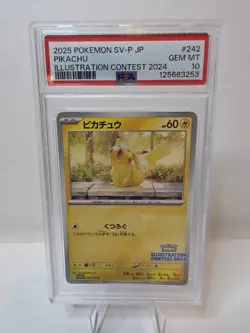 Pikachu Illustration Contest 2024 2025 Pokemon SVP #214 PSA 10 - Image 1