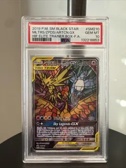 2019 Pokemon Moltres & Zapdos & Articuno Gx Black Star Promo PSA 10 - Image 1