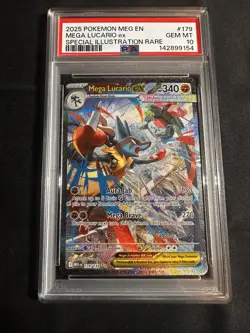 Pokemon 2025 Mega Lucario ex 179/132 SIR Mega Evolution GEM MINT PSA 10 - Image 1