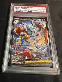 Pokemon 2025 Mega Lucario ex 179/132 SIR Mega Evolution GEM MINT PSA 10 - Image 2