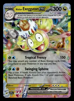 Alolan Exeggutor ex 133/191 Double Rare Surging Sparks Pokemon NM - Image 1