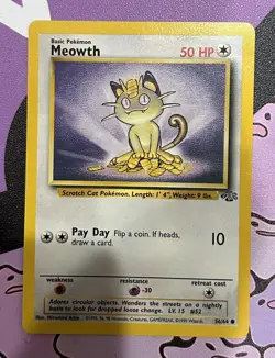 Pokemon TCG Jungle MEOWTH 056/064 1st Edition (1999) - Image 1