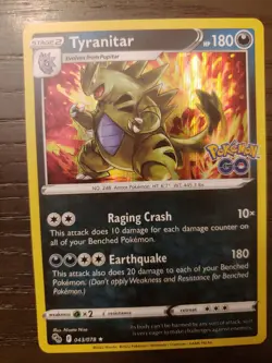 Tyranitar 043/078 Pokemon GO Holo - Image 1
