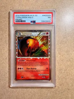 2010 POKEMON HEARTGOLD & SOULSILVER PROMO #HGSS09 TYPHLOSION-HOLO PSA 7 - Image 3
