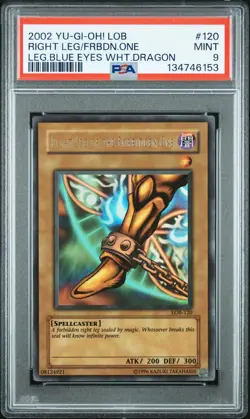 Right Leg Of The Forbidden One LOB-120 Ultra Rare Unlimited OG Yugioh PSA 9 *153 - Image 1