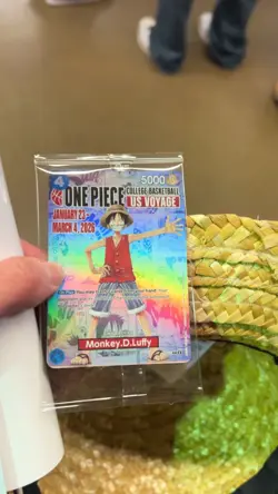 🔥🏀One Piece Monkey.D.Luffy US College Basketball Promo Card PRESALE🏀🔥 - Image 2