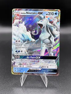 Pokemon Alolan Ninetales GX TCG Sun & Moon: Guardians Rising Holo Card 22/145 - Image 1
