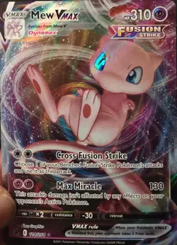 Pokemon TCG Mew VMAX Fusion Strike 310/264 Holo Card - Image 1