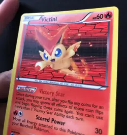 Victini BW32 BW PROMO B&W Black & White HOLO Shiny Pokemon Card Exc - Image 3