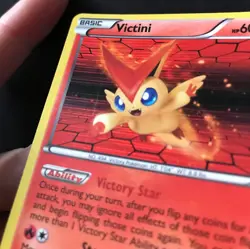 Victini BW32 BW PROMO B&W Black & White HOLO Shiny Pokemon Card Exc - Image 4