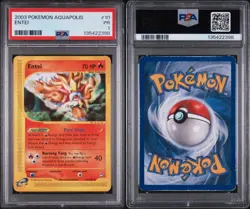 ENTEI 10/147 AQUAPOLIS Rare Pokemon Card PSA 1 Poor E-Reader Pop 1 - Image 1