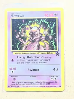 Pokemon Mewtwo Wotc Promo 14/53 Regular 70HP Psyburn 40 Promo 2000 English Card - Image 1