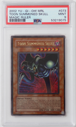 2002 YUGIOH Unlimited Magic Ruler #073 Toon Summoned Skull Holo PSA 9 Card MINT! - Image 1