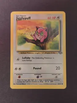 Pokemon TCG Jigglypuff 54/64 Jungle Regular Card Unlimited WOTC LP - Image 1
