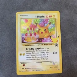 Pikachu Birthday Surprise #24 Classic Collectible Card Mint Condition 1995 Promo - Image 3
