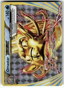 Omastar BREAK 19/124 XY - Fates Collide LP Pokemon Card TCG - Image 1
