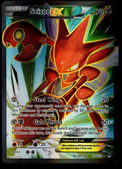 Scizor EX 119 XY BREAKpoint Full Art FA Card Pokemon TCG LP - Image 1