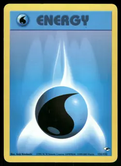 Water Energy MP 132/132 Gym Heroes Pokemon Card - Image 1