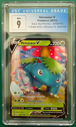 Venusaur V SWSH100 SWSH: Sword & Shield Promo Cards Holo CGC 9 - Image 1