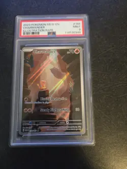 2023 Pokemon Mew en Charmander Illustration Rare Card #168 PSA 9 Mint - Image 1