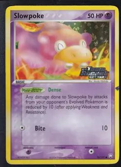 Pokemon EX Team Rocket Returns Slowpoke Reverse Holo Card 76/109 Stamped - Image 1