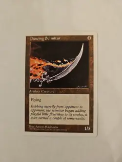 Mtg 5th Edition Dancing Scimitar (Never Played) - Image 1