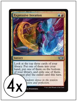 4x Expressive Iteration, Tarkir Dragonstorm Commander, Magic MTG NM - Image 1