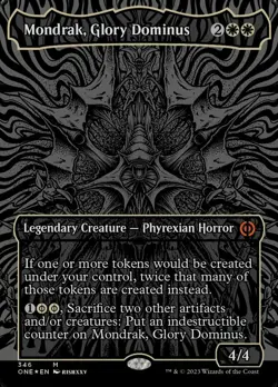 [1x] Mondrak, Glory Dominus - Oil Slick Raised Foil Near Mint, English Phyrexia: - Image 1