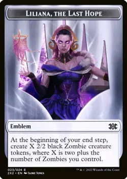 X 1 Liliana, the Last Hope Emblem NM-M 2x2 023 MTG Magic The Gathering - Image 1