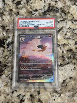 Pokemon TCG Charizard EX Holo Card PSA 10, 199/165, Scarlet & Violet 151 - Image 1