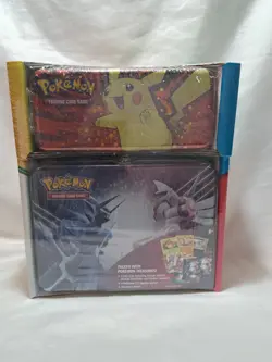 Pokemon Pencil Case/Treasure Chest 2 Tin Set - 7 packs, 3 Holograms. Brand new - Image 2