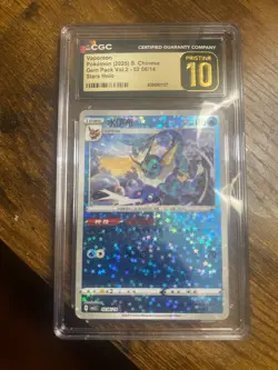 Vaporeon Stars Holo Prismatic CGC Pristine 10 Pokemon Gem Pack Vol.2 - Image 1
