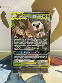 Rowlet & Alolan Exeggutor GX 1/236 Pokemon Ultra Rare Unified Minds NM - Image 1