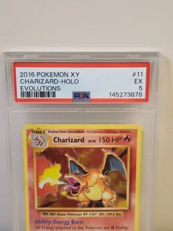2016 Pokemon XY Charizard - Holo - Evoloutions #11 - EX - PSA 5 - Image 3