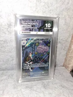 Pokemon TCG Team Rocket's Weezing 199/182 - Destined Rivals - Ace 10 Gem Mint - Image 1