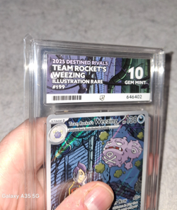 Pokemon TCG Team Rocket's Weezing 199/182 - Destined Rivals - Ace 10 Gem Mint - Image 2