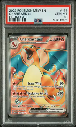 2023 Pokemon Mew 151 #183 Charizard Ex Ultra Rare PSA 10 - Image 1