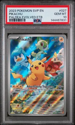 PSA 10 - 2023 Pokemon SVP EN Black Star Promo - Pikachu Paldea Evolved ETB #027 - Image 1