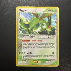 2006 Pokemon TCG Flygon Delta Species Holon Phantoms Holo Rare HP/Damaged 7/110 - Image 1