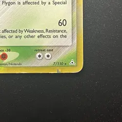 2006 Pokemon TCG Flygon Delta Species Holon Phantoms Holo Rare HP/Damaged 7/110 - Image 4