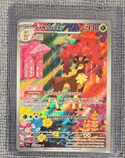 Pokemon TCG Sawsbuck Temporal Forces Illustration Rare 166/162 NM - Image 3