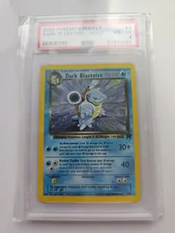 Pokemon 2000 Team Rocket Dark Blastoise Holo Rare PSA 4 3/82 English - Image 1