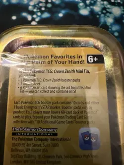 Pokemon TCG Crown Zenith Mini Tin Hop And Wooloo (FACTORY SEALED) - Image 3