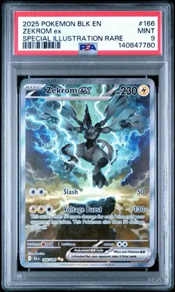 2025 POKEMON BLK EN-BLACK BOLT SPECIAL ILLUSTRATION RARE #166 ZEKROM EX PSA 9 - Image 1